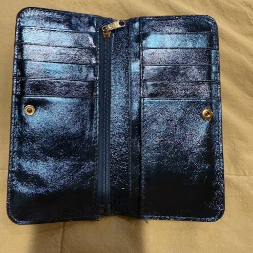 Aimee Kestenberg Metallic Wallet, Blue, Nordstrom